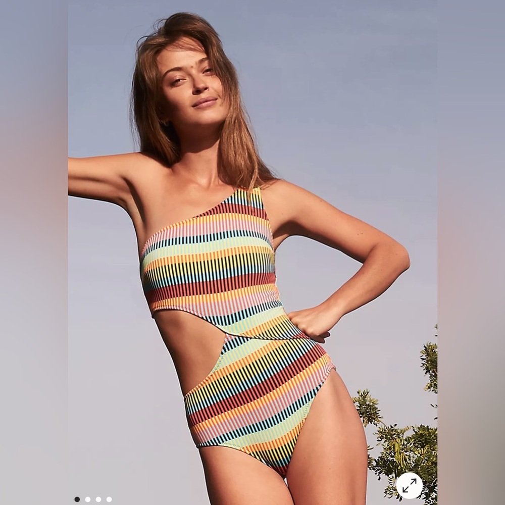 NWOT Solid & Striped Claudia Technicolor One Piece